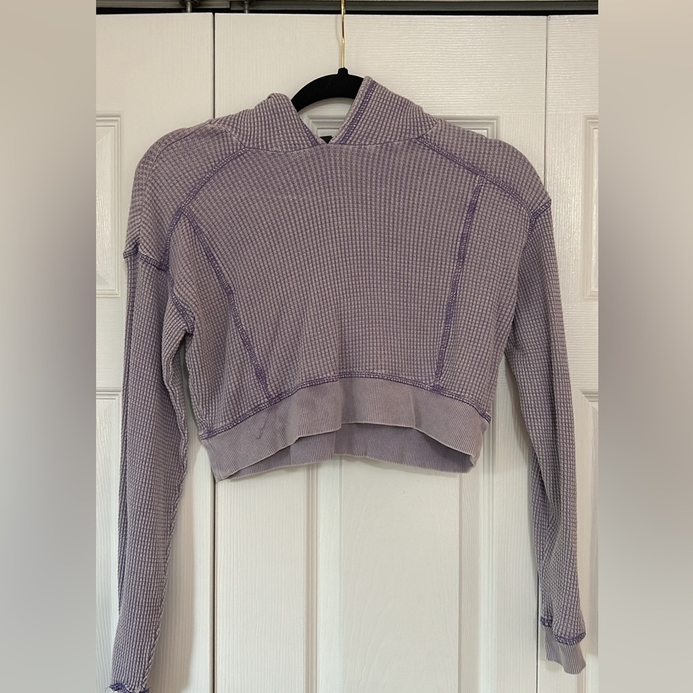 Purple cropped sweatshirt